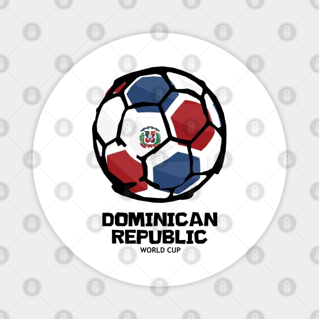 Dominican Republic Football Country Flag Magnet by KewaleeTee